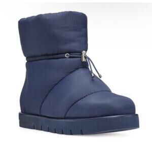 Stuart Weitzman Puffer Snow Boots Sz 6B/ EU 36.5 Navy Winter Insulated